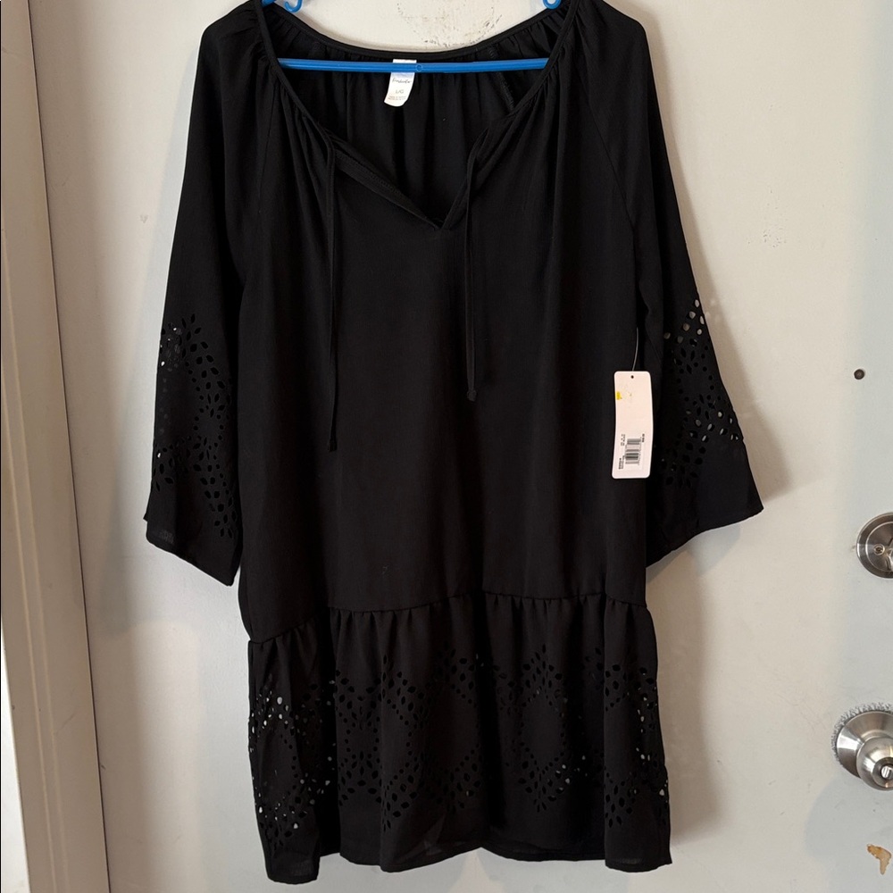 Freshwater Swimsuit Coverup or Black Eyelet Tunic or Dress